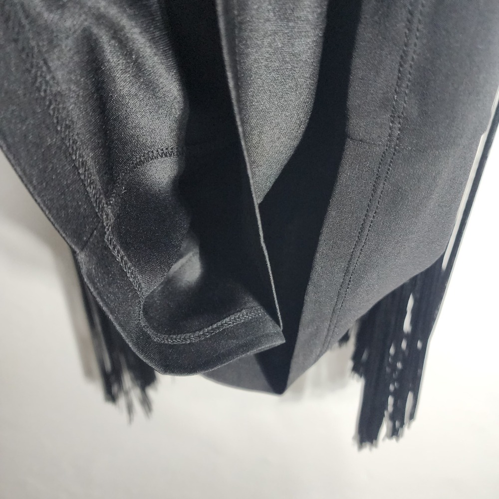 Boston Proper Swingy‎ Fringe Dress Proper Black V-Neck Sleeveless Mini 10 NEW - Picture 11 of 12